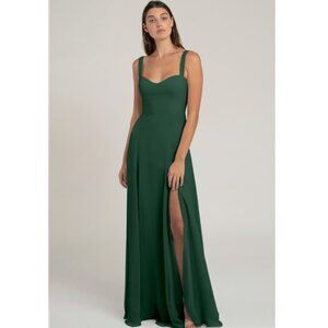 Forrest Green Sweetheart Chiffon Gown Style Harris Size 12